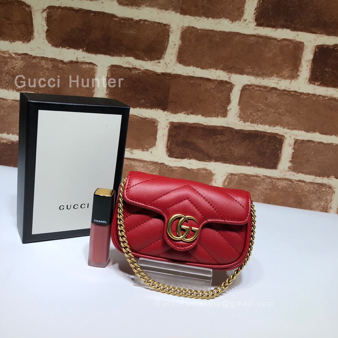 Gucci GG Marmont Micro Shoulder Bag Red 571561